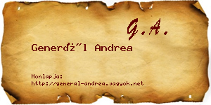 Generál Andrea névjegykártya