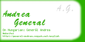 andrea general business card